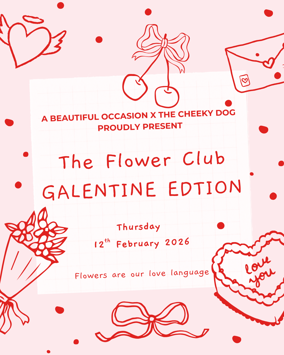 Galentine’s Flower Club at The Cheeky Dog